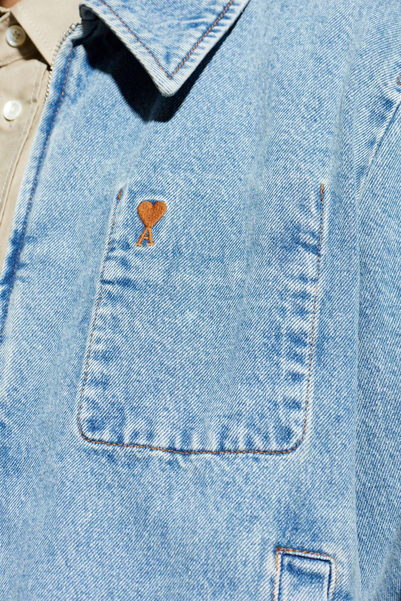 ジャケット・アウター ami alexandre mattiussi denim jacket Ami Alexandre Mattiussi Denim jacket with patch | Men's | Vitkac